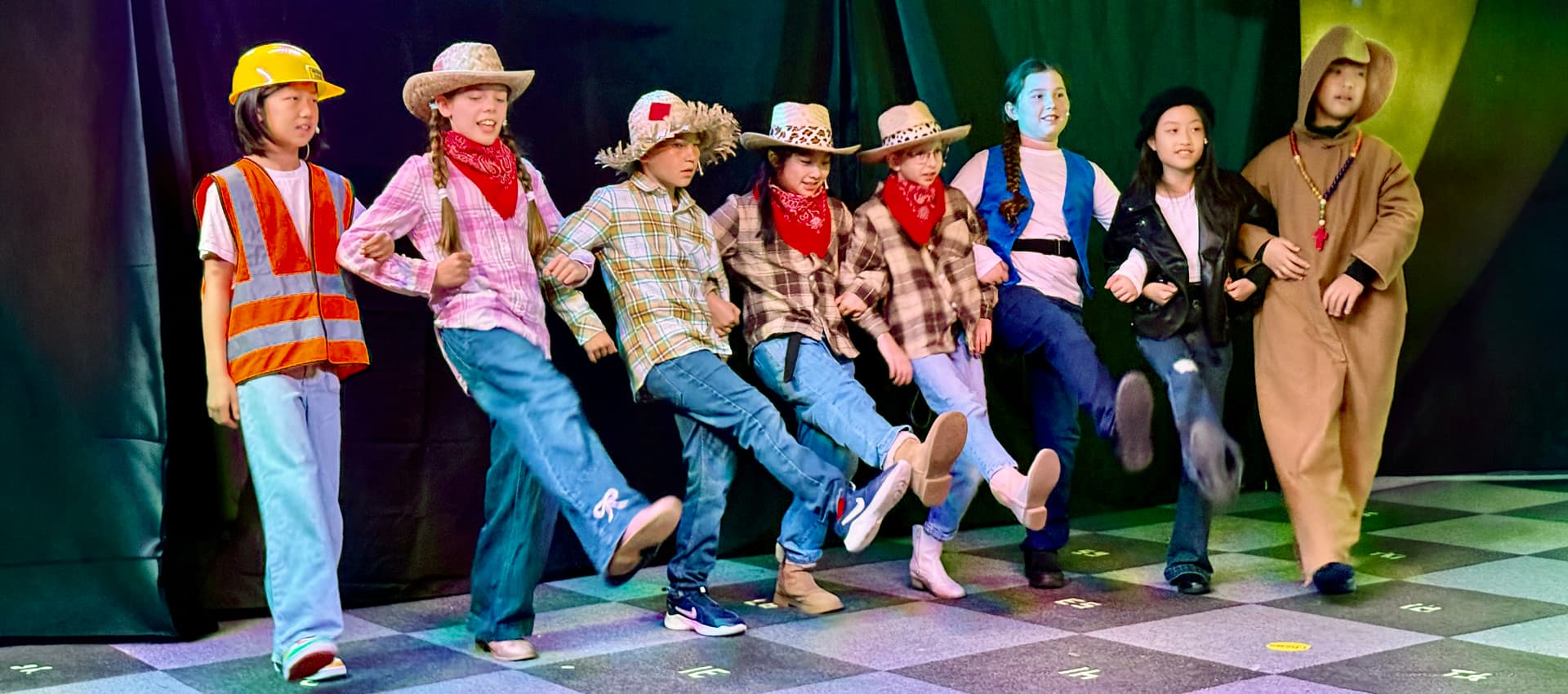Fourth graders performing in the class musical