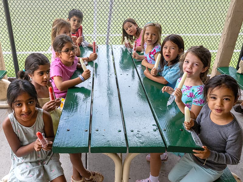 Popsicle break with friends